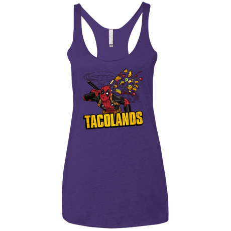 T-Shirts Purple / X-Small Tacolands Women's Triblend Racerback Tank