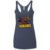 T-Shirts Vintage Navy / X-Small Tacolands Women's Triblend Racerback Tank