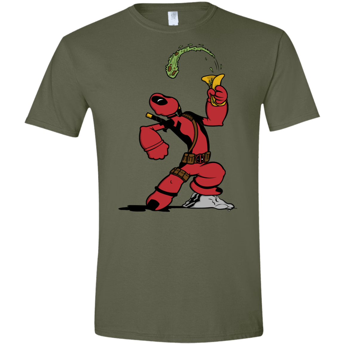 T-Shirts Military Green / S Tacopeye Men's Semi-Fitted Softstyle