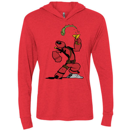 T-Shirts Vintage Red / X-Small Tacopeye Triblend Long Sleeve Hoodie Tee