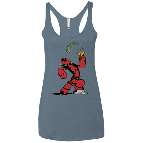 T-Shirts Indigo / X-Small Tacopeye Women's Triblend Racerback Tank