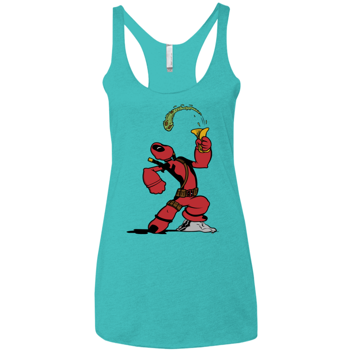 T-Shirts Tahiti Blue / X-Small Tacopeye Women's Triblend Racerback Tank