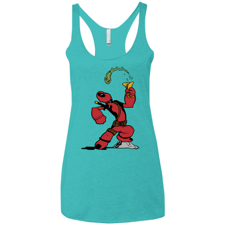 T-Shirts Tahiti Blue / X-Small Tacopeye Women's Triblend Racerback Tank