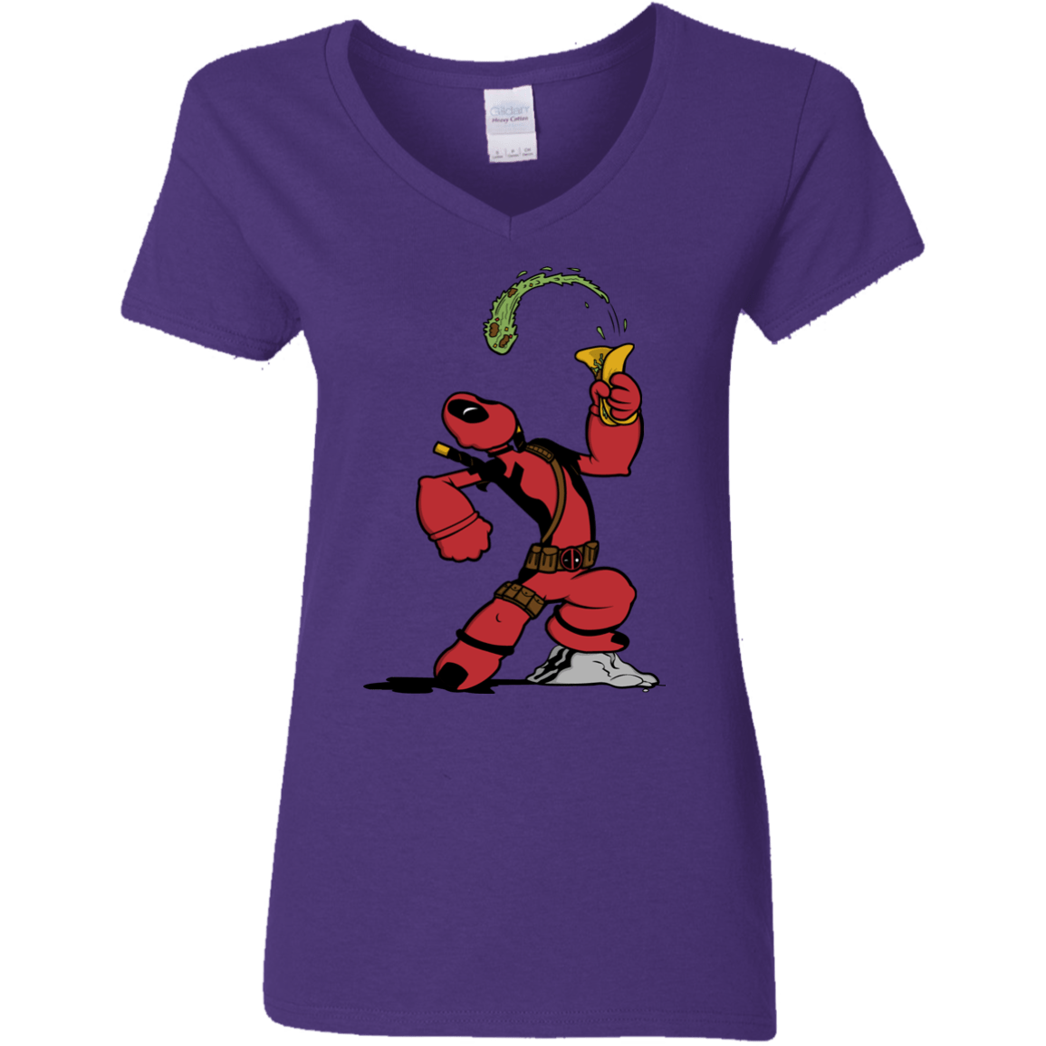 T-Shirts Purple / S Tacopeye Women's V-Neck T-Shirt