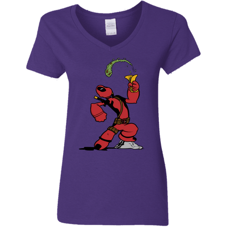 T-Shirts Purple / S Tacopeye Women's V-Neck T-Shirt