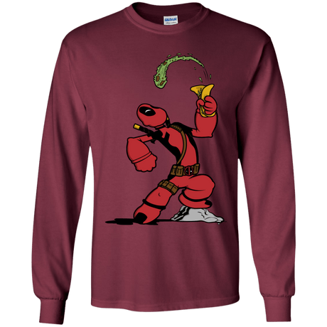 T-Shirts Maroon / YS Tacopeye Youth Long Sleeve T-Shirt