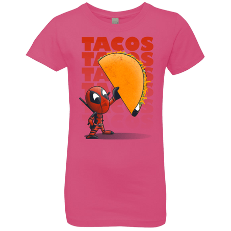 T-Shirts Hot Pink / YXS Tacos Girls Premium T-Shirt