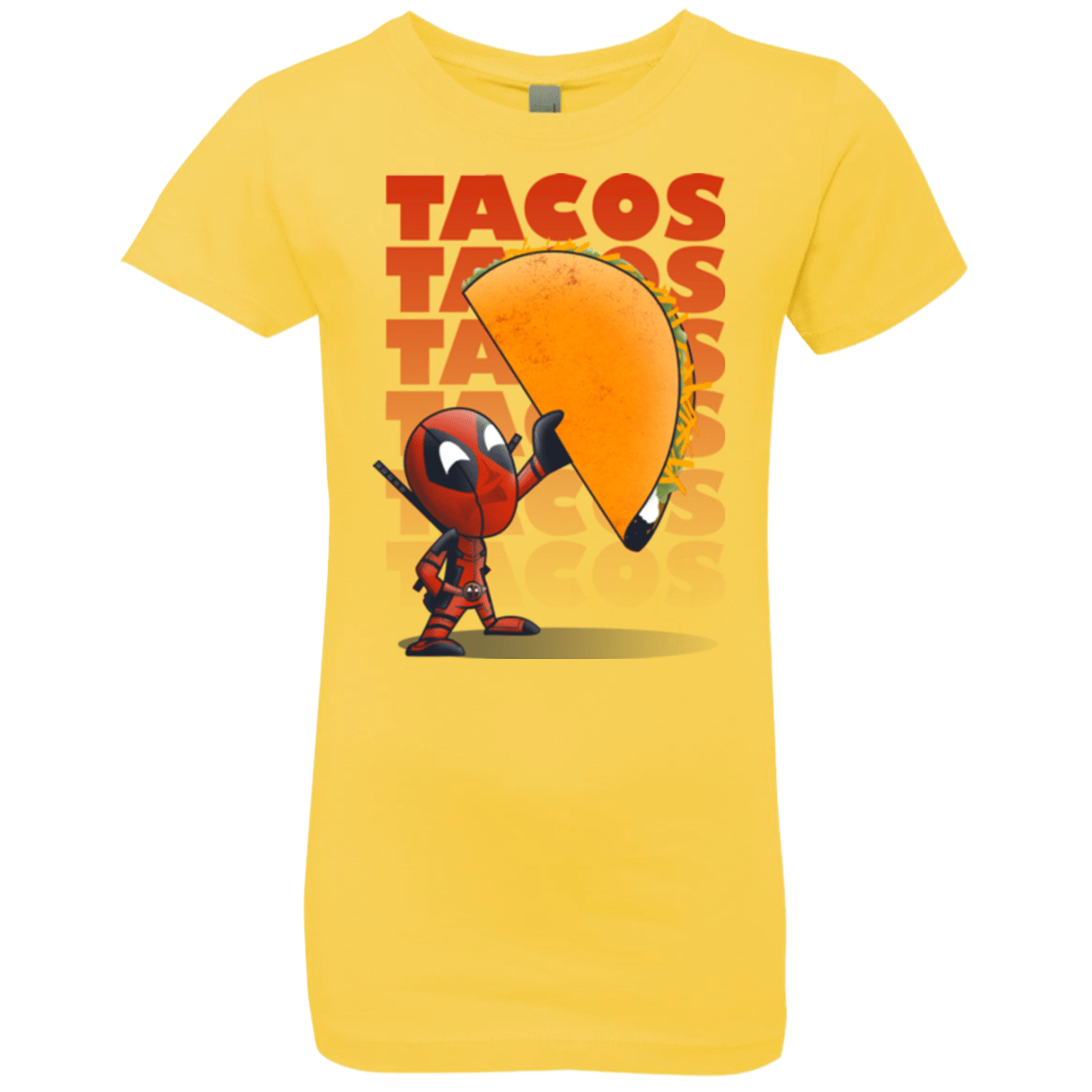 T-Shirts Vibrant Yellow / YXS Tacos Girls Premium T-Shirt