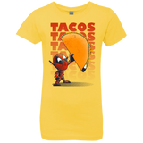 T-Shirts Vibrant Yellow / YXS Tacos Girls Premium T-Shirt