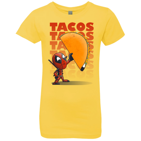 T-Shirts Vibrant Yellow / YXS Tacos Girls Premium T-Shirt