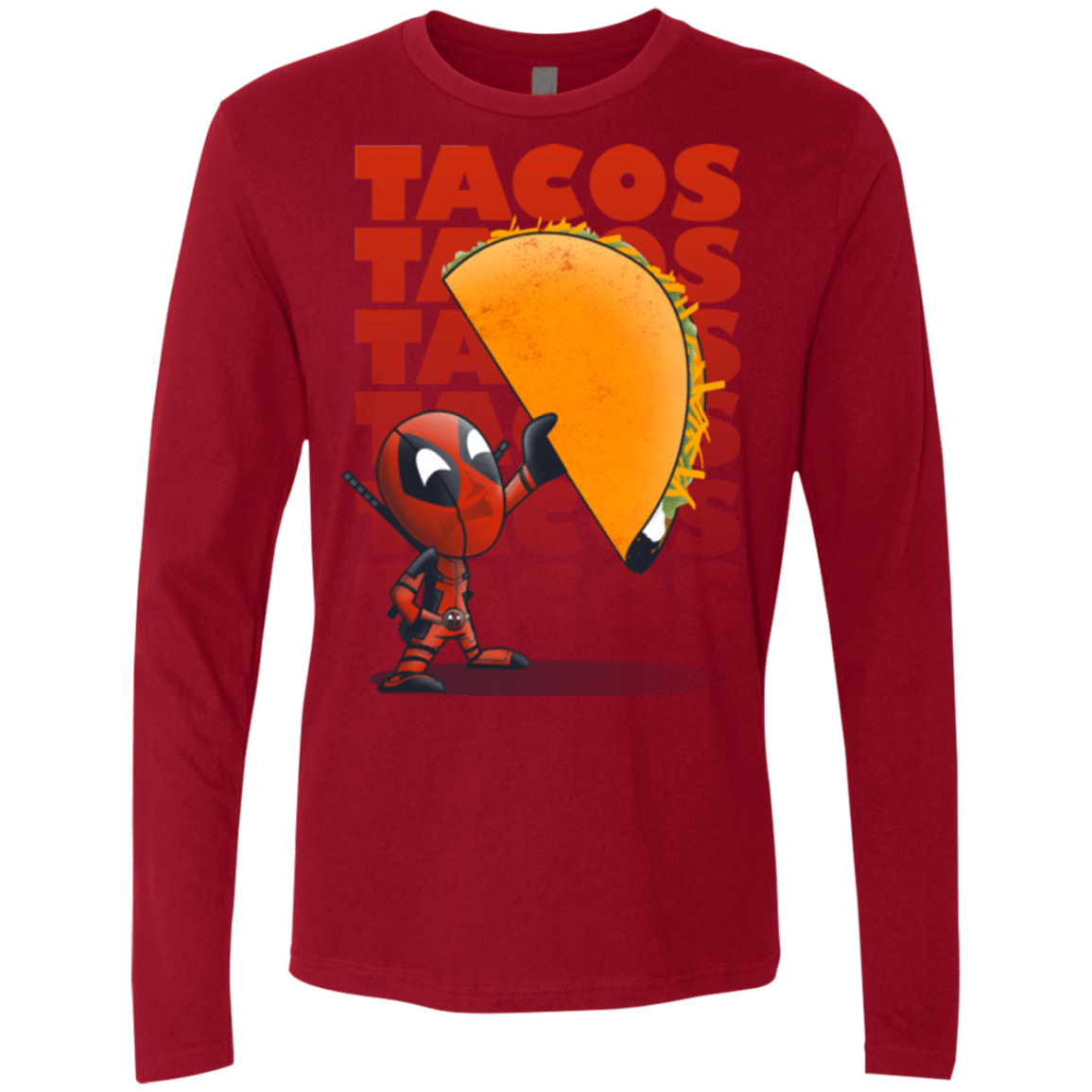 T-Shirts Cardinal / Small Tacos Men's Premium Long Sleeve