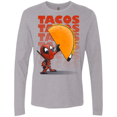 T-Shirts Heather Grey / Small Tacos Men's Premium Long Sleeve