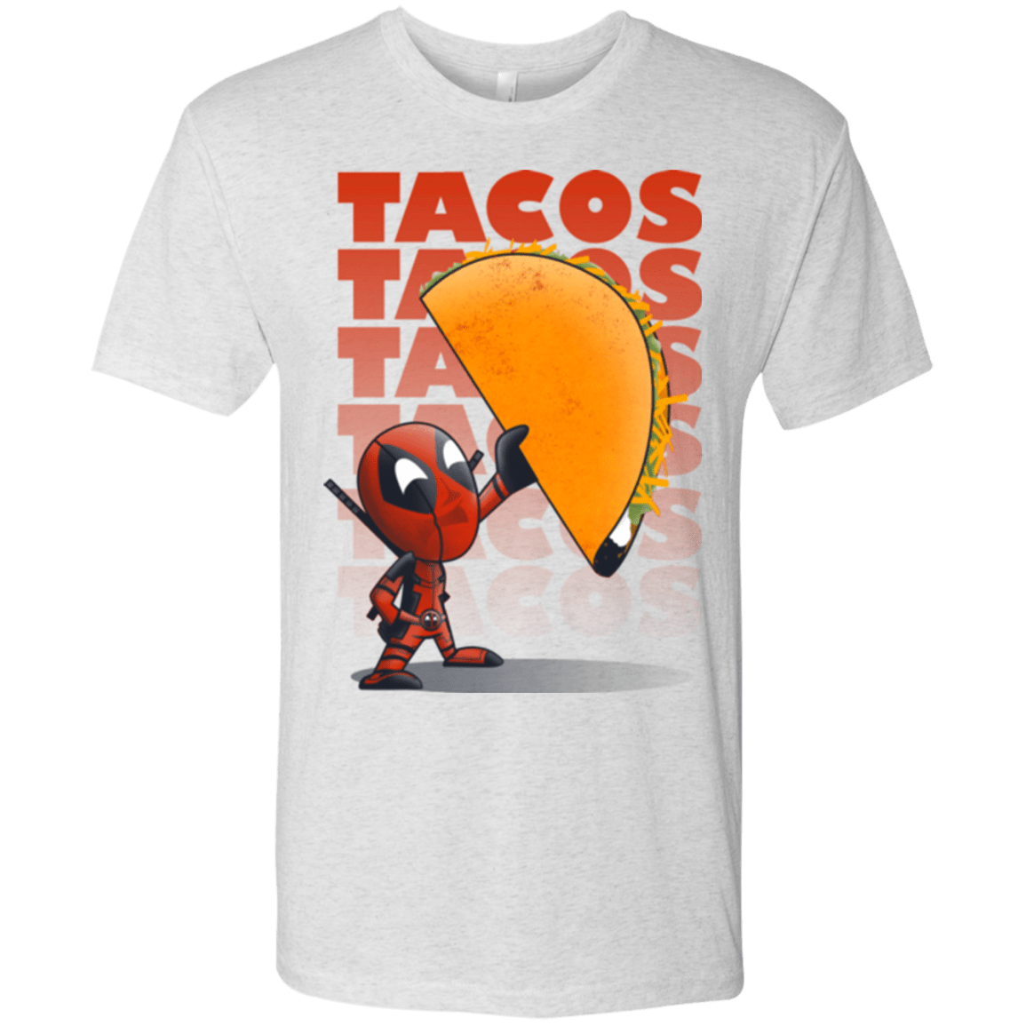 T-Shirts Heather White / Small Tacos Men's Triblend T-Shirt