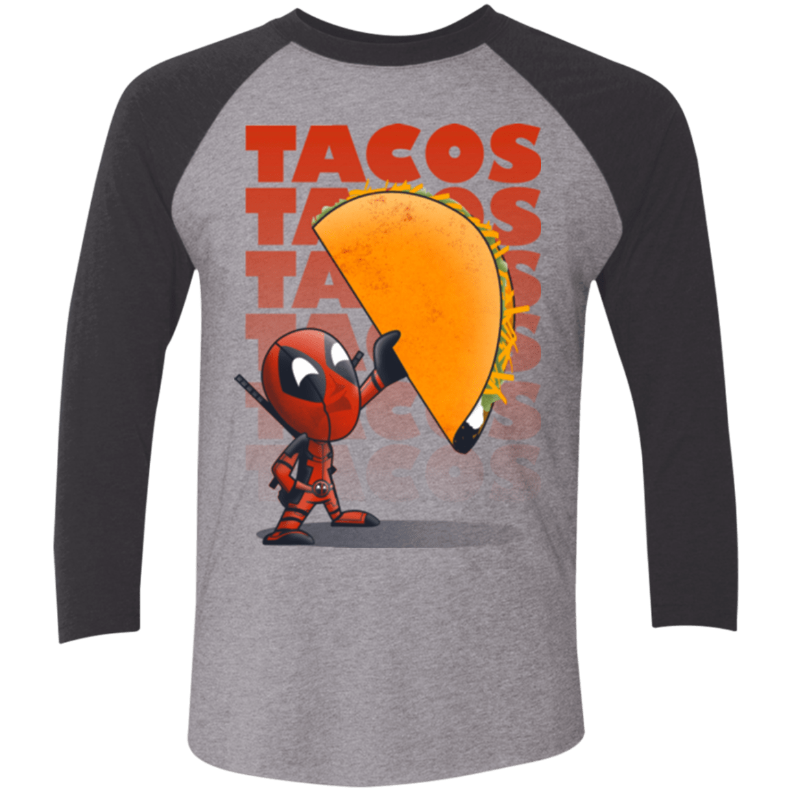 T-Shirts Premium Heather/ Vintage Black / X-Small Tacos Triblend 3/4 Sleeve