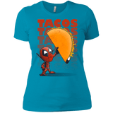 T-Shirts Turquoise / X-Small Tacos Women's Premium T-Shirt