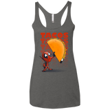T-Shirts Premium Heather / X-Small Tacos Women's Triblend Racerback Tank