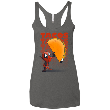 T-Shirts Premium Heather / X-Small Tacos Women's Triblend Racerback Tank