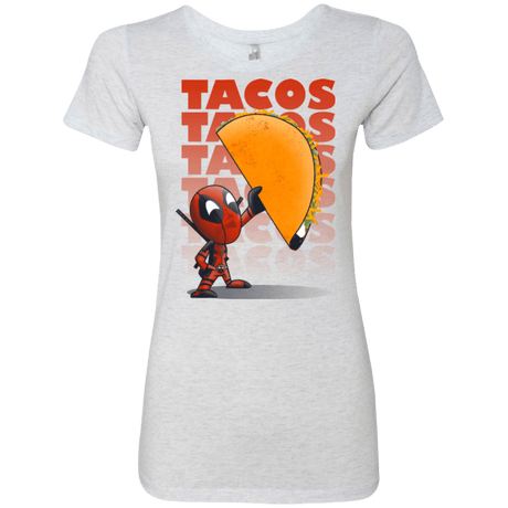 T-Shirts Heather White / Small Tacos Women's Triblend T-Shirt