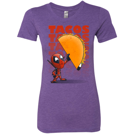 T-Shirts Purple Rush / Small Tacos Women's Triblend T-Shirt