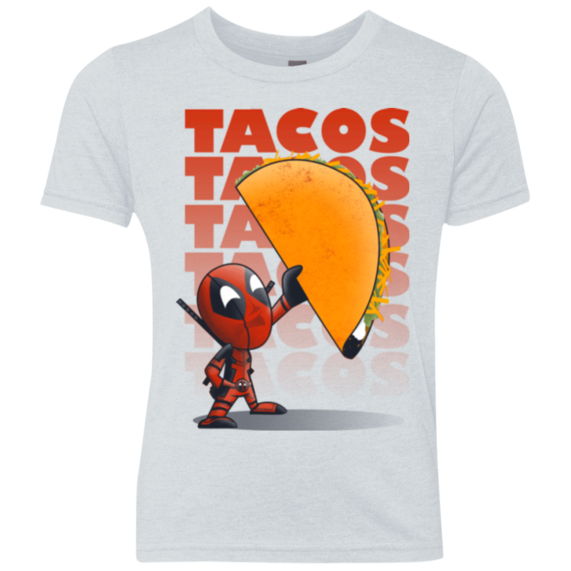 T-Shirts Heather White / YXS Tacos Youth Triblend T-Shirt