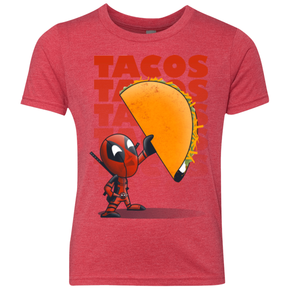 T-Shirts Vintage Red / YXS Tacos Youth Triblend T-Shirt