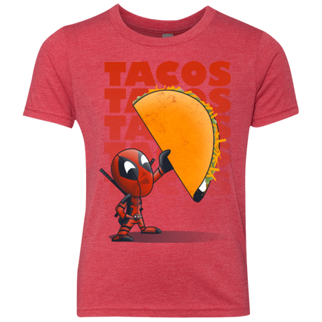 T-Shirts Vintage Red / YXS Tacos Youth Triblend T-Shirt