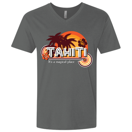 T-Shirts Heavy Metal / X-Small Tahiti Pillow Men's Premium V-Neck