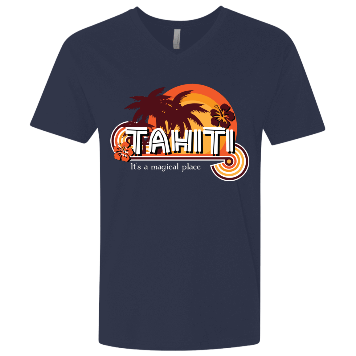 T-Shirts Midnight Navy / X-Small Tahiti Pillow Men's Premium V-Neck