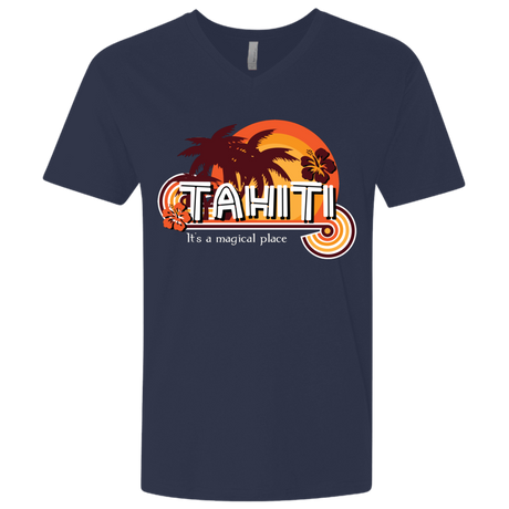 T-Shirts Midnight Navy / X-Small Tahiti Pillow Men's Premium V-Neck