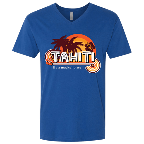 T-Shirts Royal / X-Small Tahiti Pillow Men's Premium V-Neck