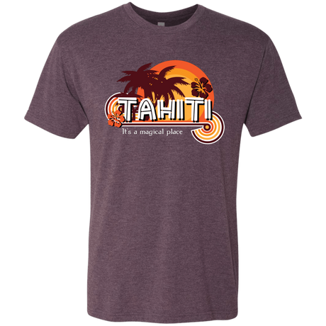 T-Shirts Vintage Purple / S Tahiti Pillow Men's Triblend T-Shirt