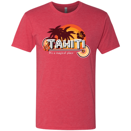 T-Shirts Vintage Red / S Tahiti Pillow Men's Triblend T-Shirt