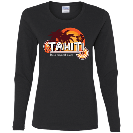T-Shirts Black / S Tahiti Pillow Women's Long Sleeve T-Shirt