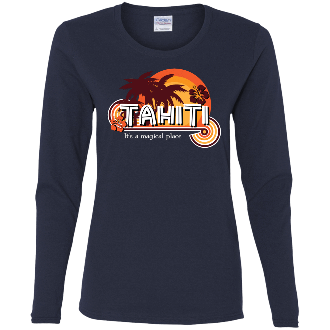 T-Shirts Navy / S Tahiti Pillow Women's Long Sleeve T-Shirt