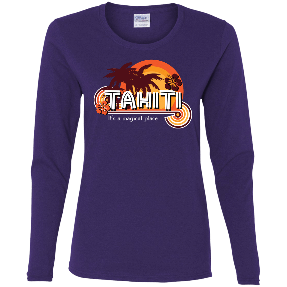 T-Shirts Purple / S Tahiti Pillow Women's Long Sleeve T-Shirt