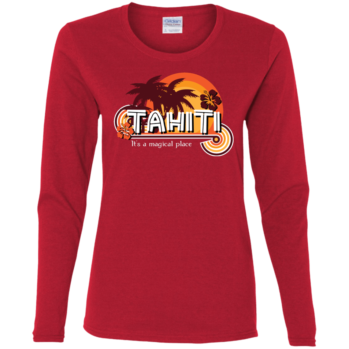 T-Shirts Red / S Tahiti Pillow Women's Long Sleeve T-Shirt