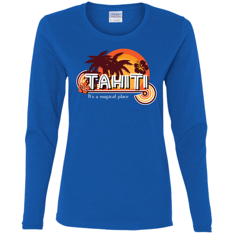 T-Shirts Royal / S Tahiti Pillow Women's Long Sleeve T-Shirt