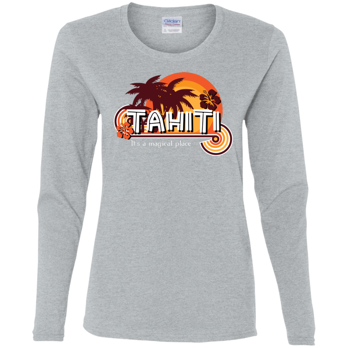 T-Shirts Sport Grey / S Tahiti Pillow Women's Long Sleeve T-Shirt