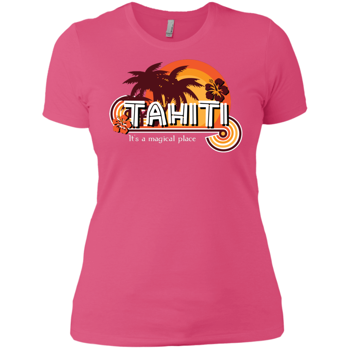 T-Shirts Hot Pink / X-Small Tahiti Pillow Women's Premium T-Shirt