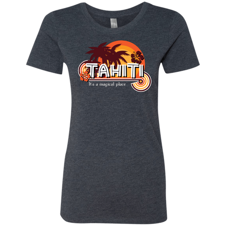 T-Shirts Vintage Navy / S Tahiti Pillow Women's Triblend T-Shirt