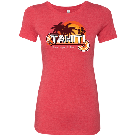 T-Shirts Vintage Red / S Tahiti Pillow Women's Triblend T-Shirt