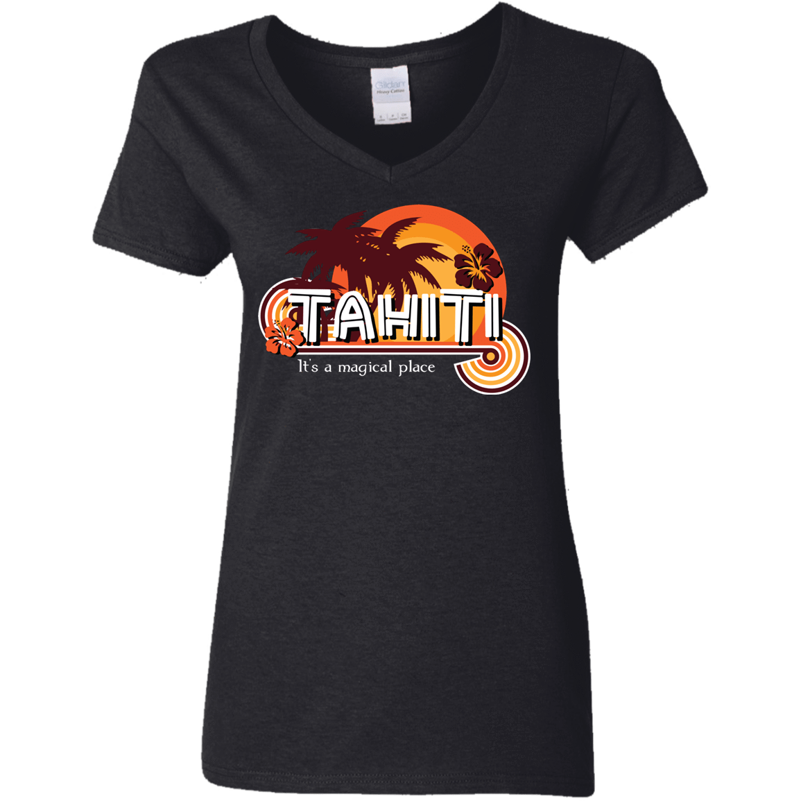 T-Shirts Black / S Tahiti Pillow Women's V-Neck T-Shirt