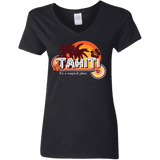 T-Shirts Black / S Tahiti Pillow Women's V-Neck T-Shirt