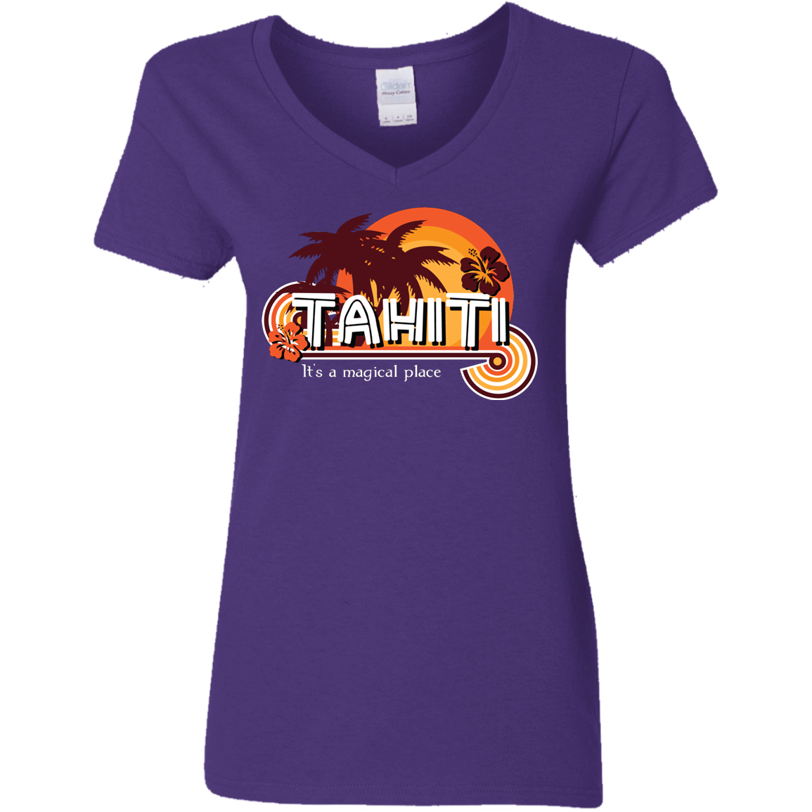 T-Shirts Purple / S Tahiti Pillow Women's V-Neck T-Shirt