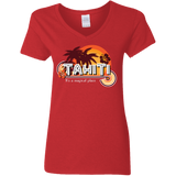 T-Shirts Red / S Tahiti Pillow Women's V-Neck T-Shirt