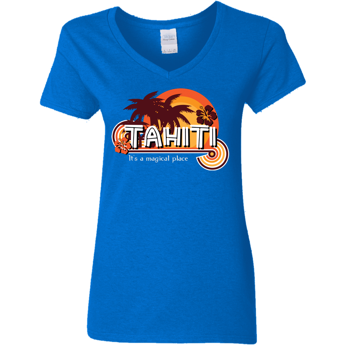 T-Shirts Royal / S Tahiti Pillow Women's V-Neck T-Shirt