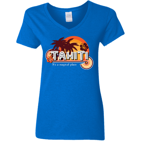 T-Shirts Royal / S Tahiti Pillow Women's V-Neck T-Shirt