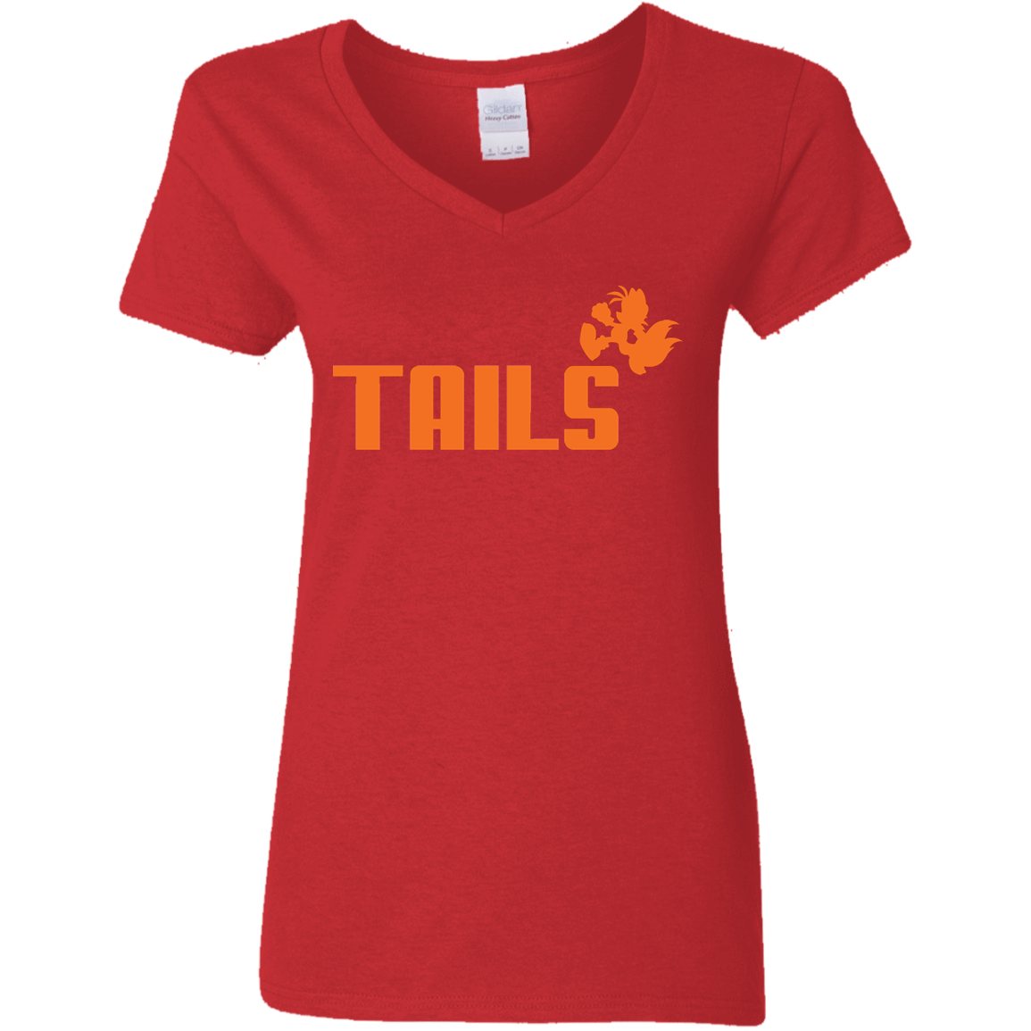 T-Shirts Red / S Tails Women's V-Neck T-Shirt