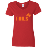 T-Shirts Red / S Tails Women's V-Neck T-Shirt