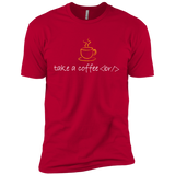 T-Shirts Red / YXS Take A Coffee Break Boys Premium T-Shirt